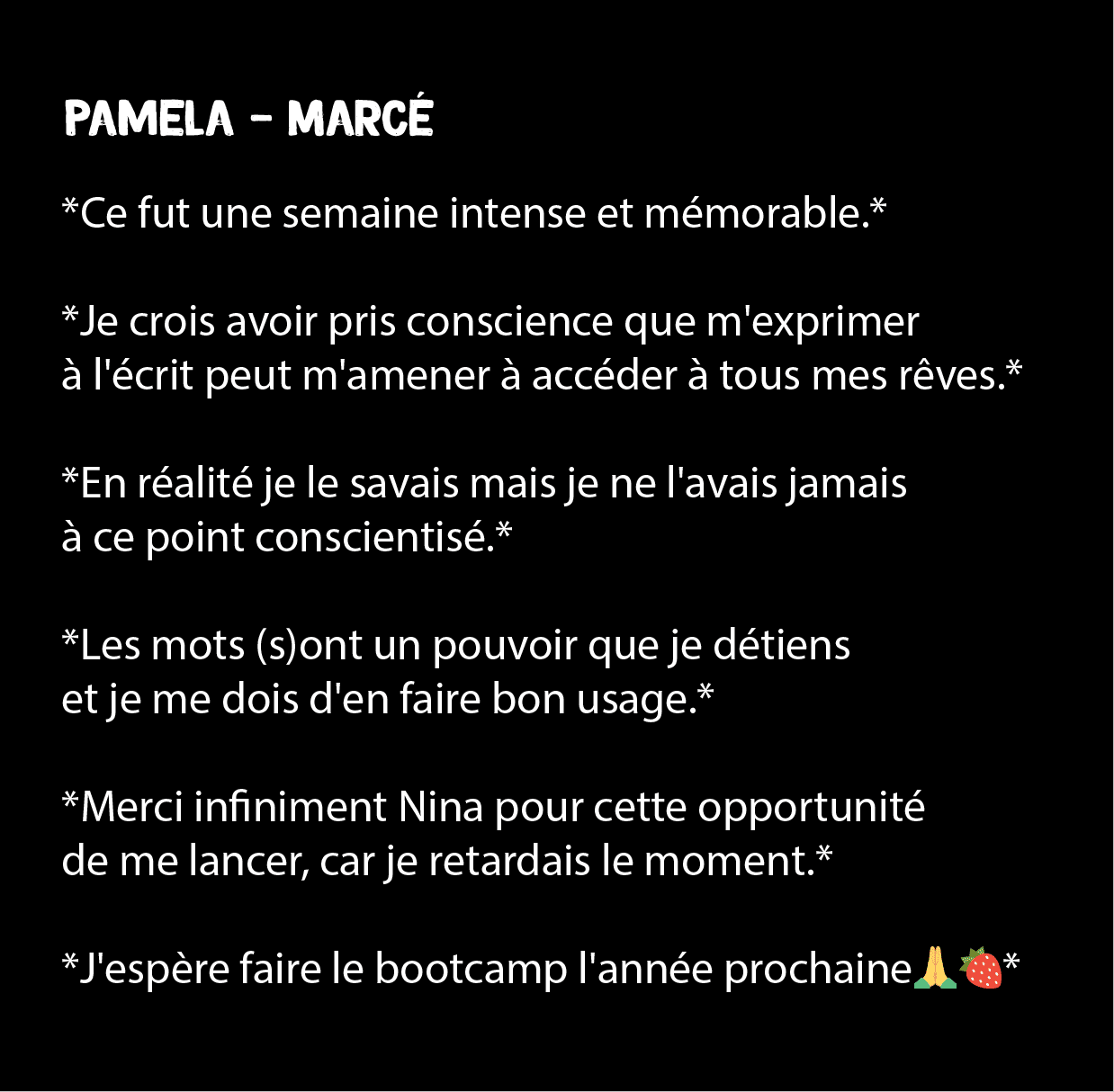 Pamela - Marcé